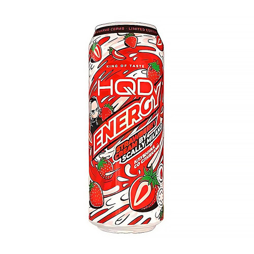 Энергетический напиток HQD Energy - Strawberry Cream By Scally Milano (Клубника со сливками) 450мл