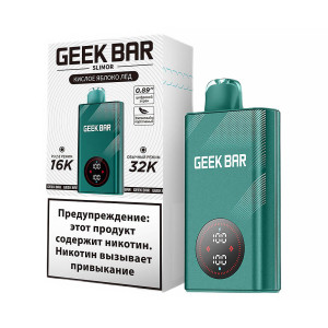 Электронная сигарета Geek Bar SLIMOR 32000 - Кислое яблоко Лед
