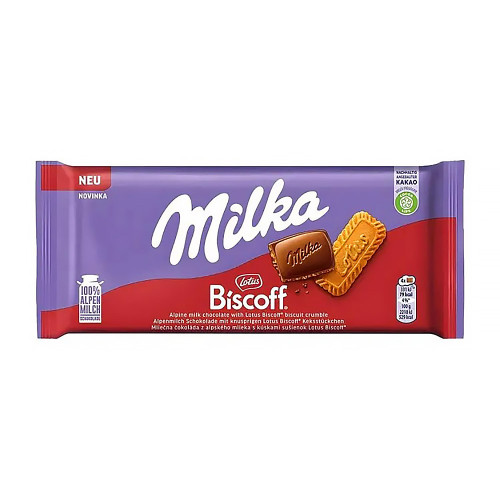 Шоколад Milka - Biscoff (Бельгийское печенье) 90г