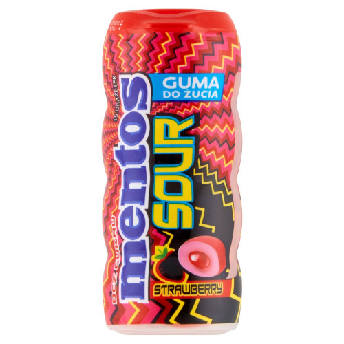 Жевательная резинка Mentos - Sour Gum Strawberry (Кислая Клубника) 30г