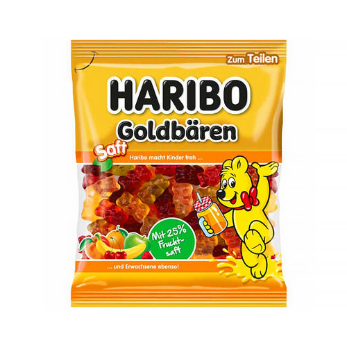Жевательный мармелад Haribo - Saft Goldbaren (Мишки с соком) 160г
