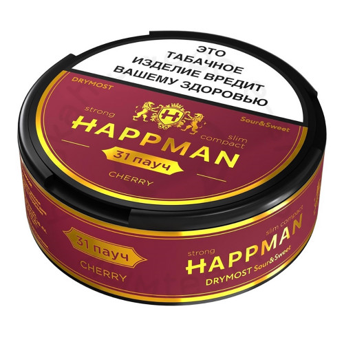 Табак жевательный HAPPMAN - Slim Strong Sour&Sweet Cherry (Вишня) 10г