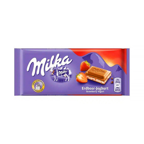 Шоколад Milka - Strawberry Yoghurt (Клубничный йогурт) 100г