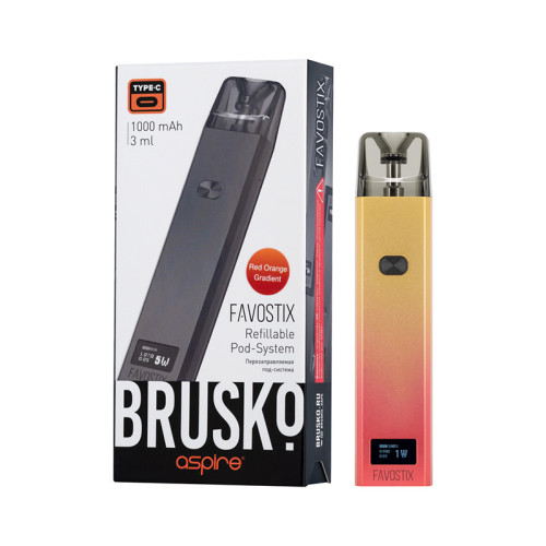 Распродажа POD-система Brusko - Favostix (Красно-оранжевый градиент) 1000mAh