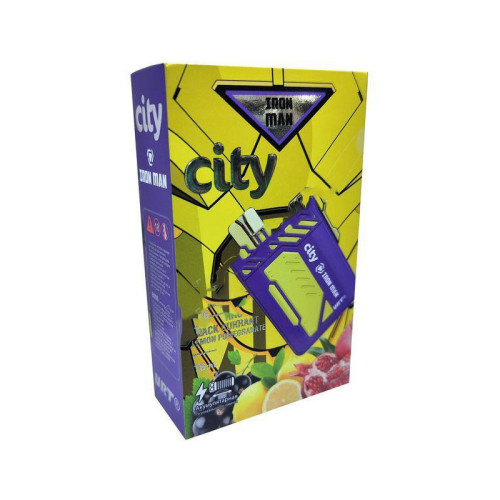 ЭС CITY 8000 – Black Currant Lemon (Черная смородина лимон гранат)