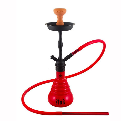 Кальян AMY Deluxe - 4 Stars 440 Black Red 50см