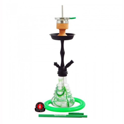 Кальян AMY Deluxe - 440D Black Green 50см