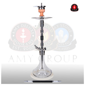 Кальян AMY Deluxe - SS06 Crystal (Dark Steel) 70см