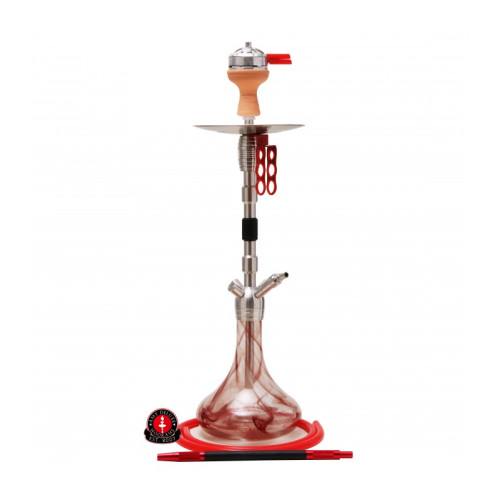Кальян AMY Deluxe - SS06 Red (Dark Steel) 80см
