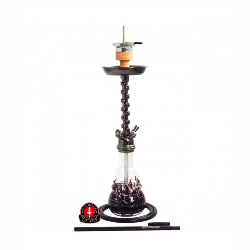 Кальян AMY Deluxe - HPCB 003 B Black Brass 2 Black Twister 70см