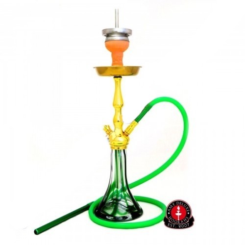 Кальян AMY Deluxe - 027 Gold green (Lady on fire) 50см