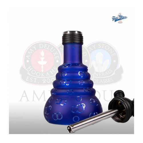 Кальян AMY Deluxe - 4 Stars 460 PSM Black Blue 50см