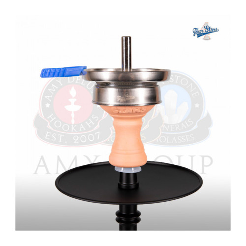Кальян AMY Deluxe - 4 Stars 460 PSM Black Blue 50см