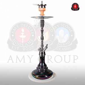 Кальян AMY Deluxe - SS07 Rainbow Black (Palm Steel) 70см