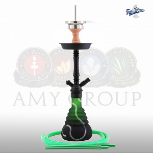 Кальян AMY Deluxe - 4 Stars 450 PSM Black Green 50см