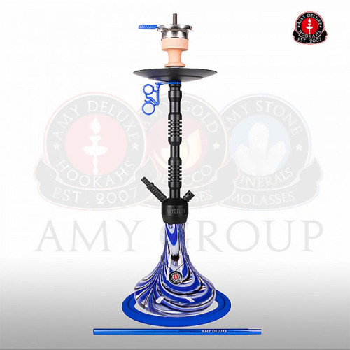 Кальян AMY Deluxe - 073.01 PSMBK-BU (Alu Sierra) 75см