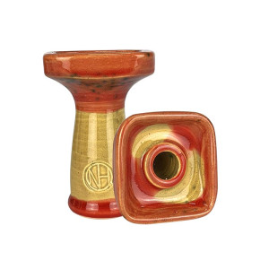 Чаша NJN Hookah Qub Glaze Желто-красная Фанел