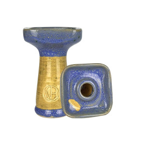 Чаша NJN Hookah Qub Glaze Желто-голубая Фанел