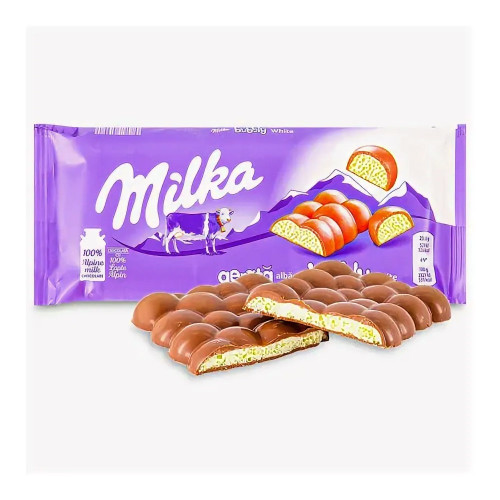 Шоколад Milka - Bubble White (Пористый белый шоколад) 95г
