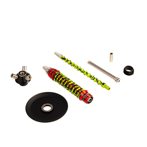 Шахта Mamay Customs - Coilovers MINI красный сплеш-салатовый сплеш (без колбы)