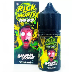 Жидкость Rick & Morty BAD TRIP EXTRA HARD - Banana Coconut (Банан кокос) 30мл 20мг