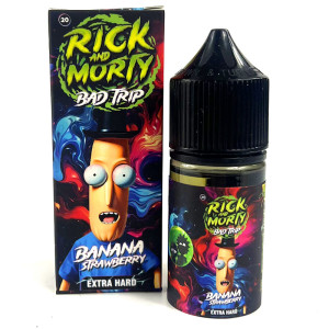 Жидкость Rick & Morty BAD TRIP EXTRA HARD - Banana Strawberry (Клубинка Банан) 30мл 20мг