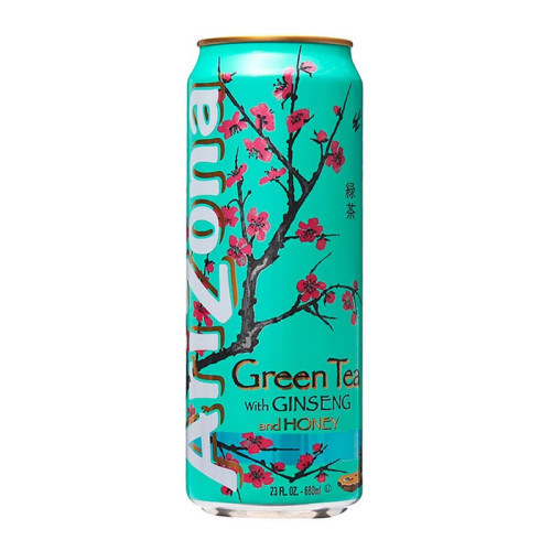 Напиток Arizona - Green Tea Ginseng and honey (Зеленый чай с женьшенем и медом) 650мл