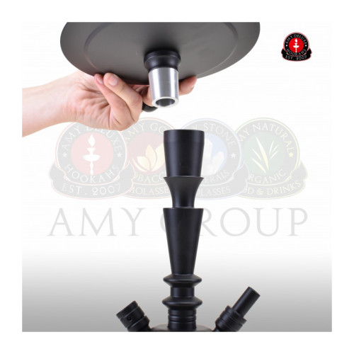 Кальян AMY Deluxe - 064 PSM BK-BK 65см