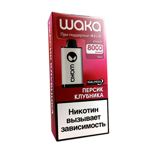 ЭС Waka DM 8000 – Peach Strawberry (Персик Клубника)