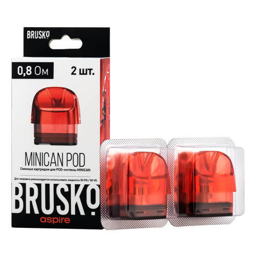 Картридж Brusko Minican 3мл 0,8 Ом Красный (цена за 1 шт)