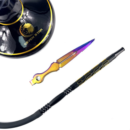 Кальян Seven Star - E-78B Yellow Black 73см (полный комплект)