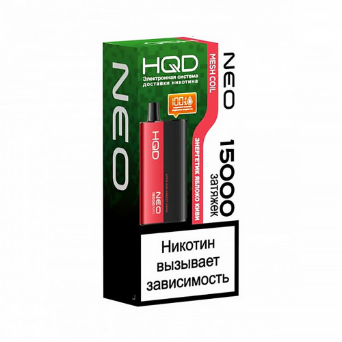ЭС HQD NEO 15000 – Энергетик Яблоко Киви