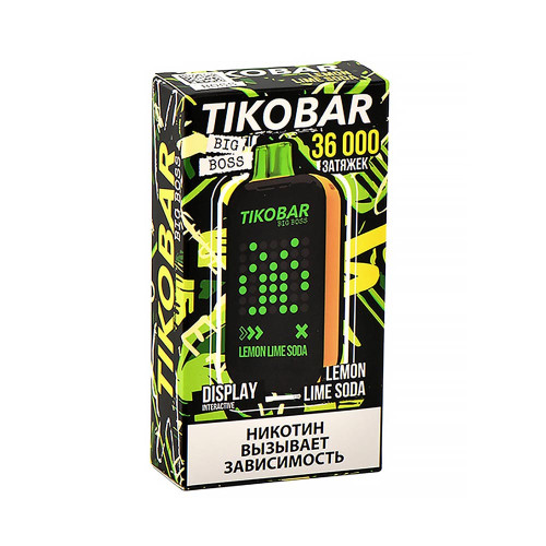 ЭС TIKOBAR BOSS 36000 – Lemon Lime Soda (Лимон Лайм Содовая)
