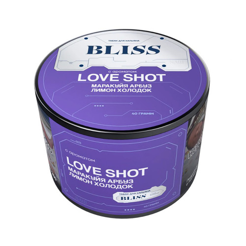 Табак BLISS 40г – LOVE SHOT (Маракуйя Арбуз Лимон Холодок)