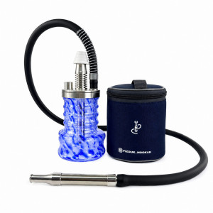 Кальян Pizduk Hookah - LITE Blue-bag 20см (Бело-синяя колба)