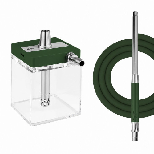 Кальян Hoob - SubAtom British Green / Нержавеющая сталь 12см