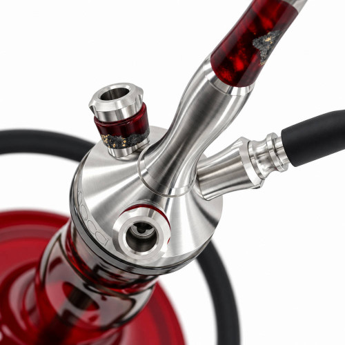 Кальян Union Hookah - Fibonacci Hybryd Black Red 50см (без колбы)