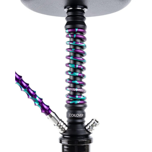 Кальян Mamay Customs - Coilovers MINI Черный Матовый / Purple Tiffany Splash 51см