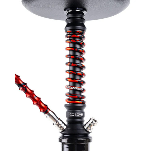 Кальян Mamay Customs - Coilovers MINI Черный Матовый / Red Splash 51см