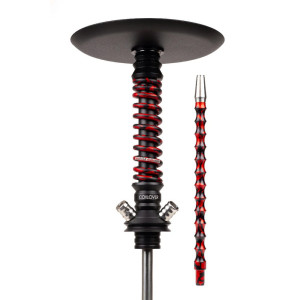 Кальян Mamay Customs - Coilovers MINI Черный Матовый / Red Splash 51см