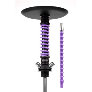 Кальян Mamay Customs - Coilovers MINI Черный Матовый / Сирень 51см