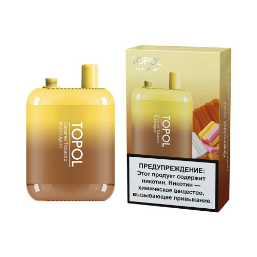 ЭС TOPOL Gemini Bar 10000 – Caramel Tobacco / Bubblegum (Карамельный табак / жевательная резинка)
