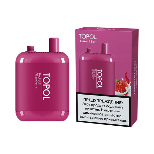 ЭС TOPOL Gemini Bar 10000 – Red Bull / Strawberry (Ред Булл / клубника)