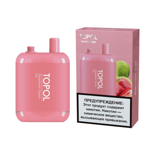 ЭС TOPOL Gemini Bar 10000 – Strawberry Guava Ice / Tangerine (Клубника гуава со льдом / Мандарин)