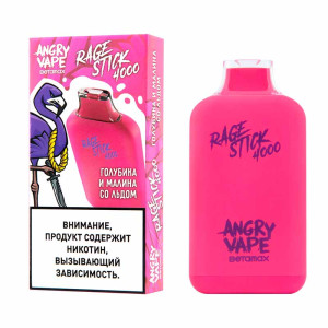 ЭС ANGRY VAPE RAGE STICK 4000 – Голубика и малина со льдом