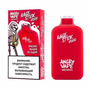 ЭС ANGRY VAPE RAGE STICK 4000 – Красное яблоко со льдом