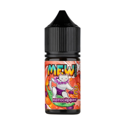 Жидкость MEW Salt 30мл 20мг - Котосёрфинг (Персик с манго, маракуйей и мятой)