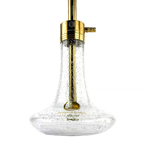 Кальян Seven Star - E-100B-SS GOLD LIGHT GLASS (Светящаяся колба) 67см (полный комплект)
