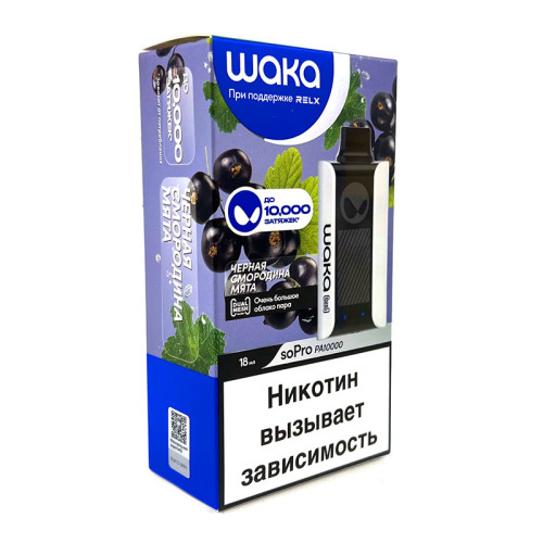 ЭС Waka PA 10000 – Blackcurrant Mint (Черная смородина Мята)