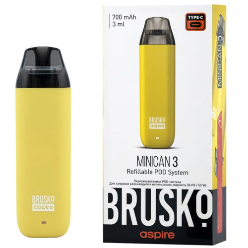 POD-система Brusko - Minican 3 (Желтый) 700mAh